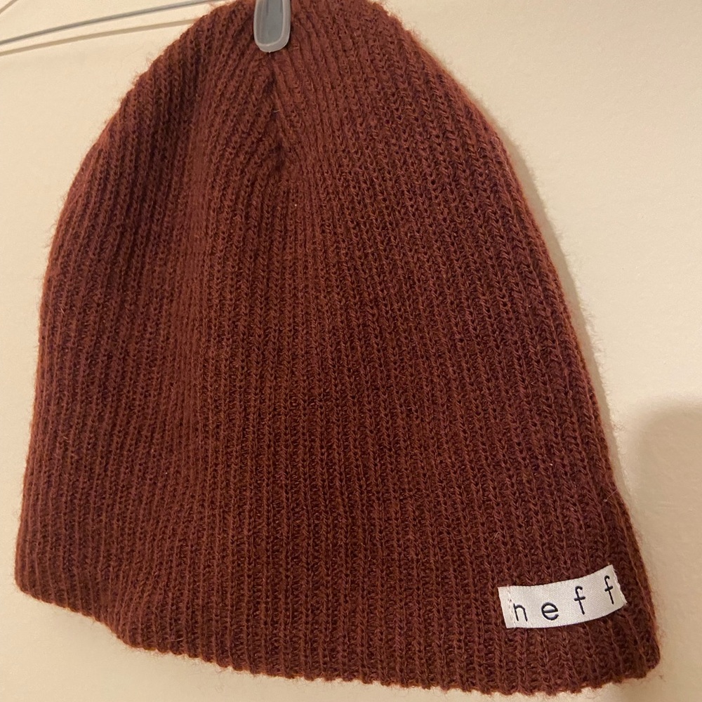 Maroon neff beanie